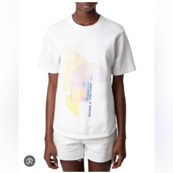 Zadig & Voltaire Bow Mo Terry Palmier Tee NWT - Picture 1 of 10